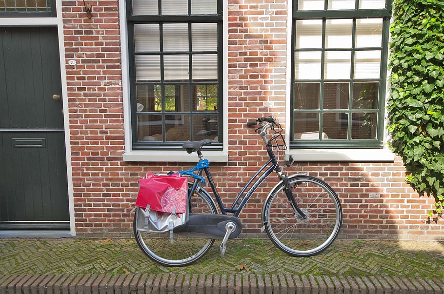 netherlands, volendam, vacancy, bike, building exterior, architecture, HD wallpaper