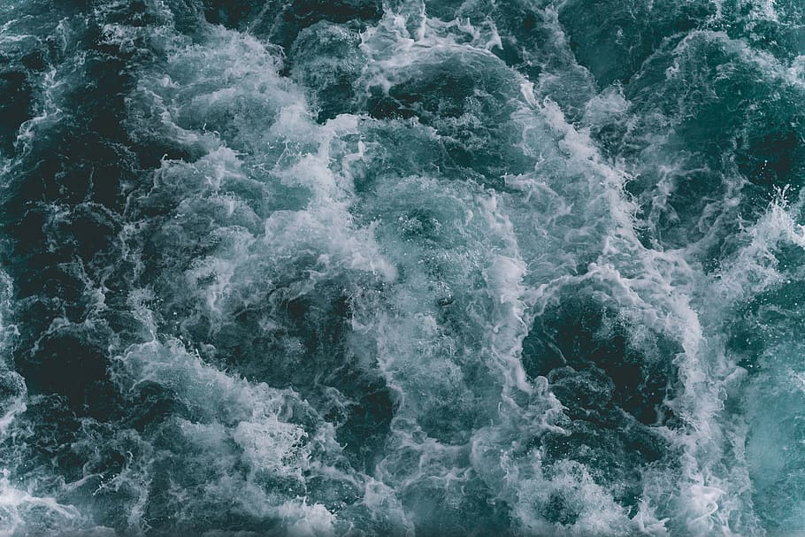 Ocean Waves, cold, high angle shot, motion, sea, seascape, splash HD wallpaper
