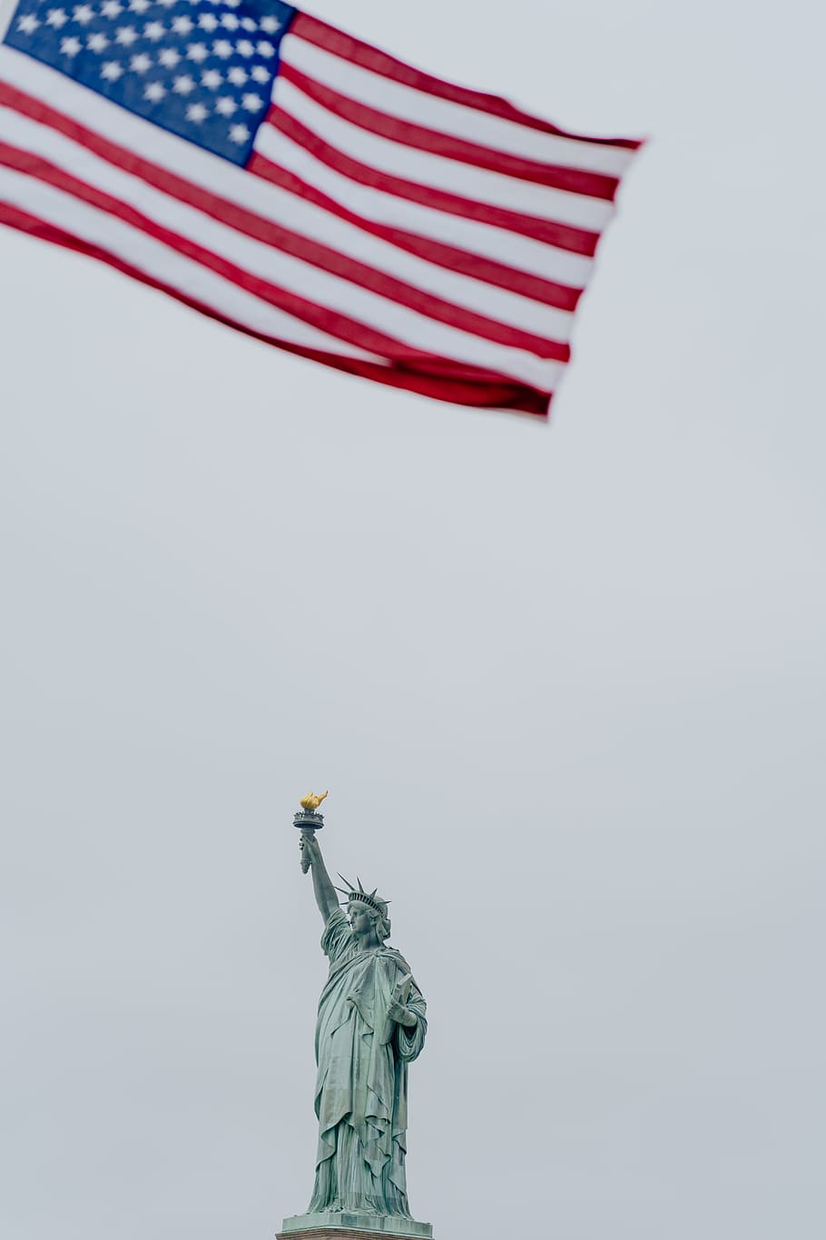 HD wallpaper: Statue of Liberty, flag, america, united state, patriotic,  landmark | Wallpaper Flare