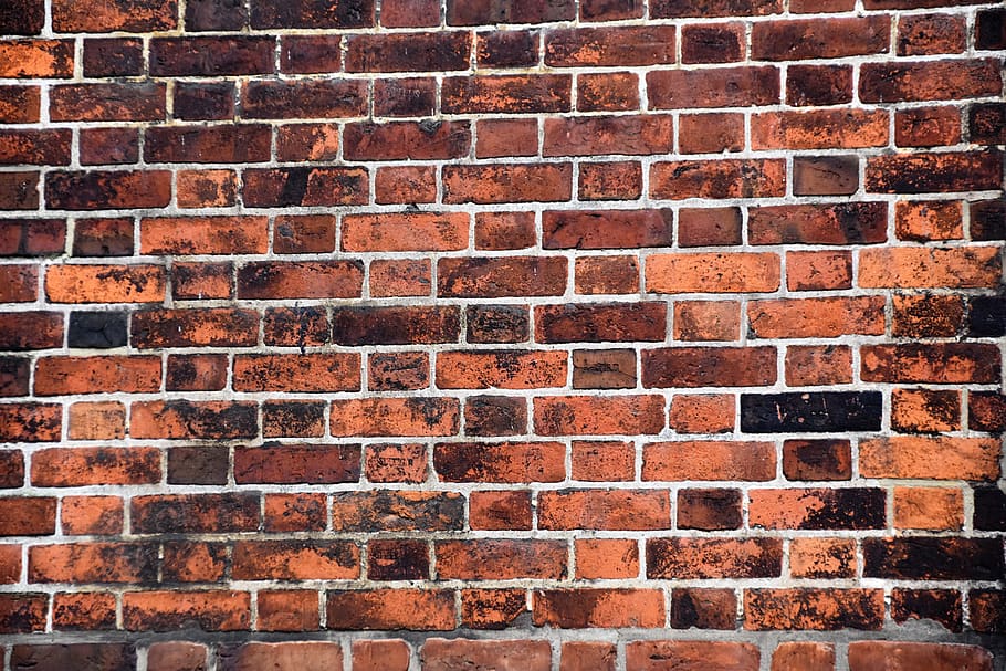 red brick wall, full frame, backgrounds, pattern, architecture HD wallpaper