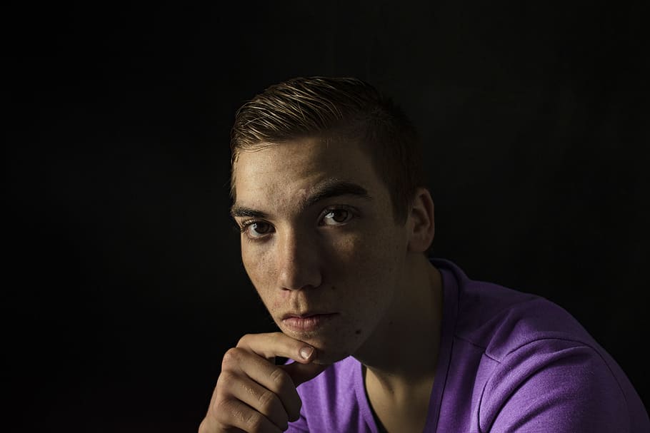 man, thoughtful, look, portrait, person, young, face, emotion HD wallpaper