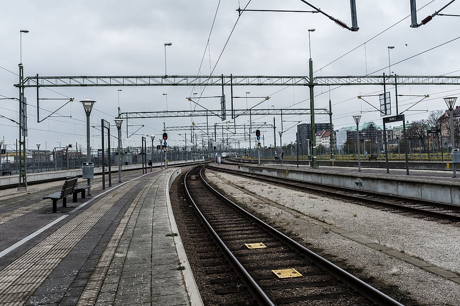 sweden, malmö, centralstation, platform, industrial, train station HD wallpaper