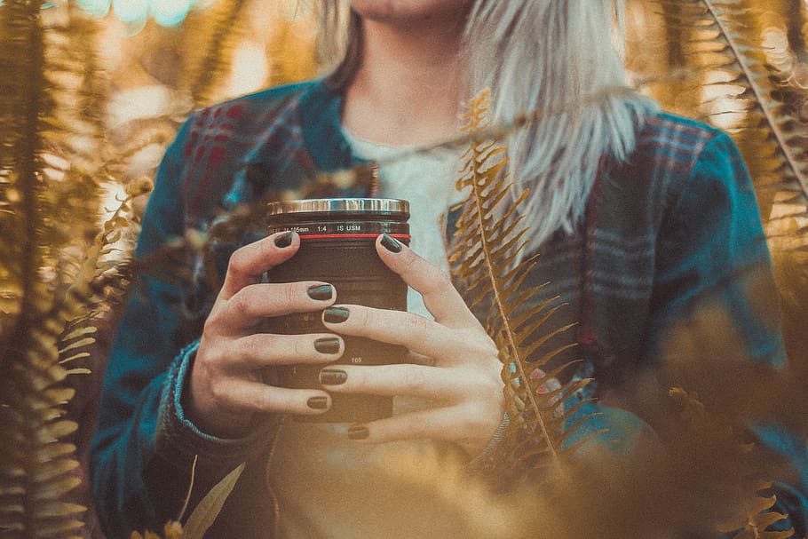 tree, hipster, look, style, hand, beautiful, girl, trees, lens cup HD wallpaper
