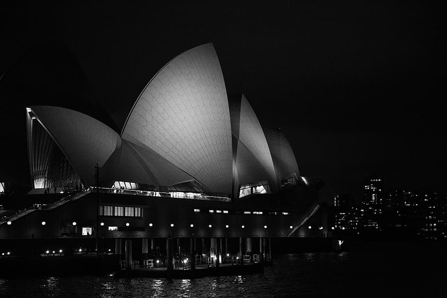 Hd Wallpaper: Sydney, Australia, Sydney Opera House, Lights, Night 