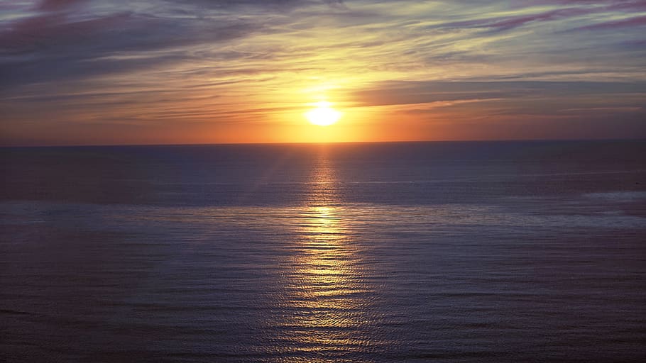 nature, outdoors, sky, sunlight, sunset, flare, red sky, dawn HD wallpaper