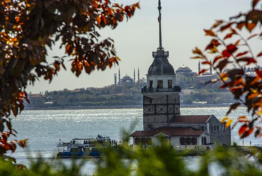 the maiden's tower, date, istanbul, city, travel, turkey, old, HD wallpaper