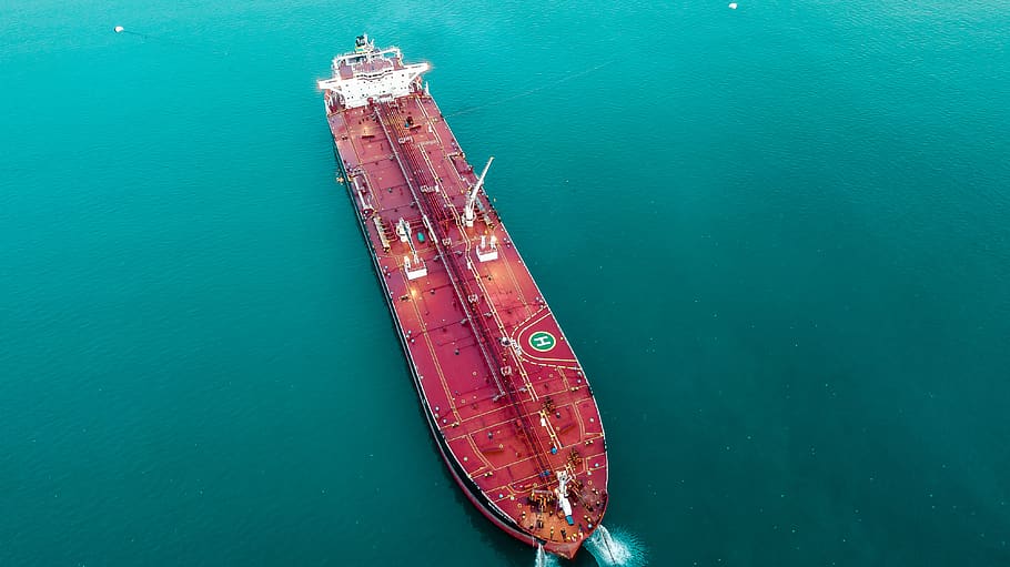 Photo of Ship, blue, cargo ship, ocean, sea, seascape, tanker, HD wallpaper