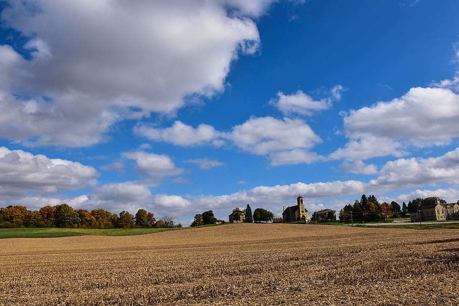 landscape, fall, nature, fields, sky, cloud - sky, environment HD wallpaper