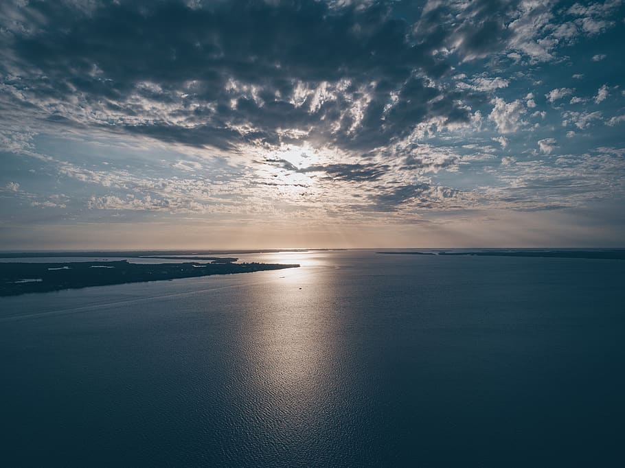 Ocean during Sunrise, beach, dawn, daylight, evening, landscape HD wallpaper
