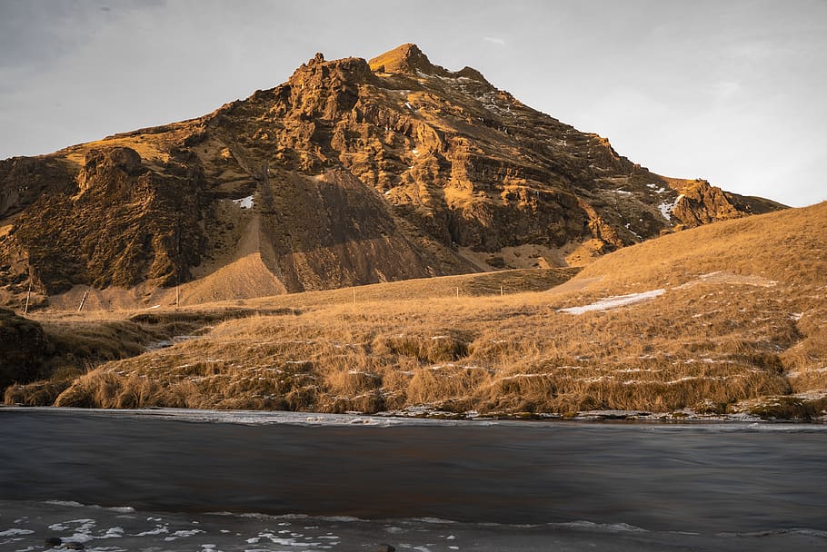 brown mountain scenery, nature, outdoors, iceland, plateau, reykyavik HD wallpaper