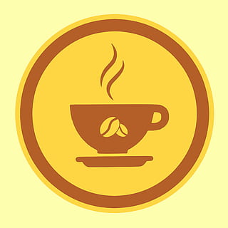 Illustration of coffee icon., cup, logo, drink, cafe, restaurant HD wallpaper