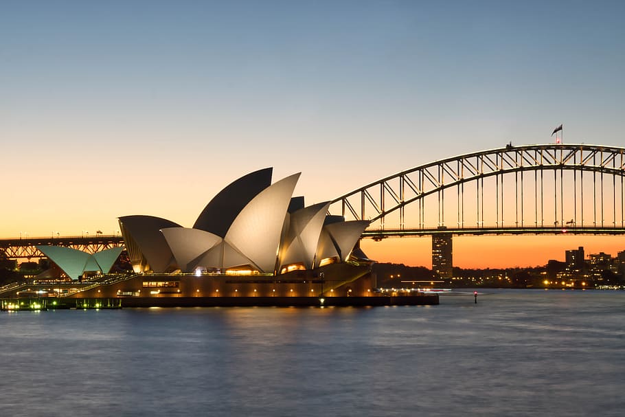 australia, sydney, sydney opera house, sydney harbor, bridge, HD wallpaper