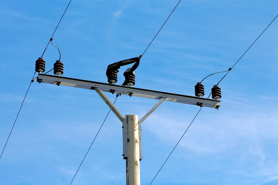 strommast, electricity, current, energy, high voltage, power line HD wallpaper