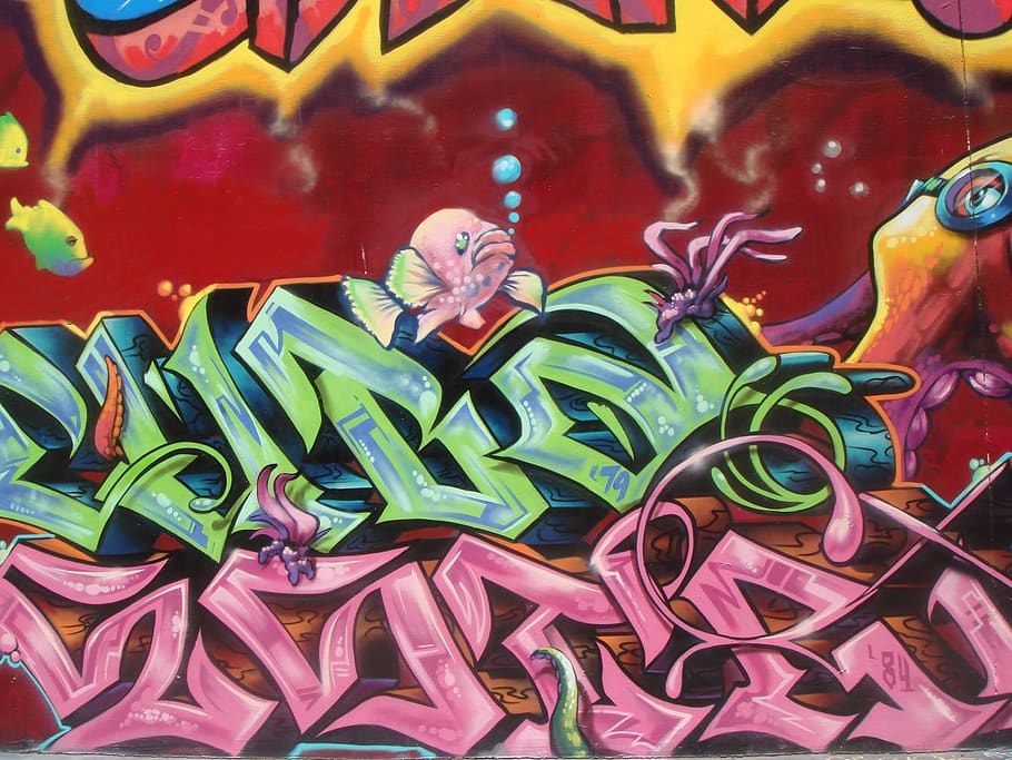 multicolored graffiti on wall, multi colored, art and craft, no people HD wallpaper
