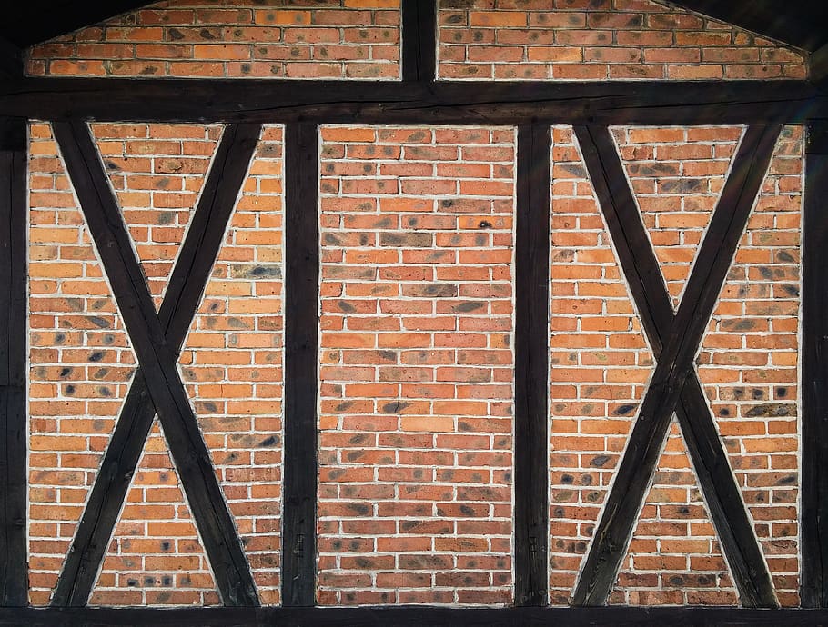 Brown Brick Wall, architectural design, architecture, background HD wallpaper