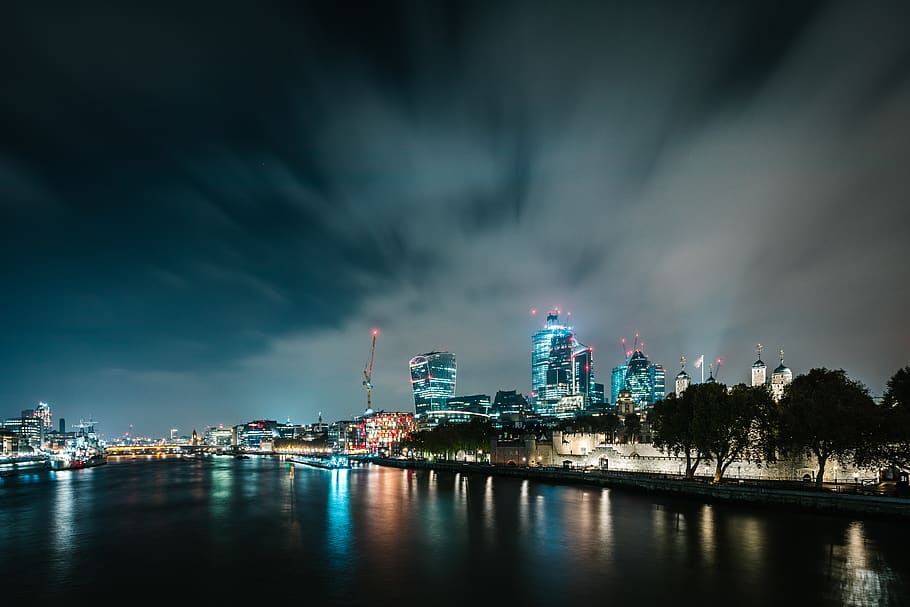 night cityscape, metropolis, urban, town, building, nature, outdoors HD wallpaper