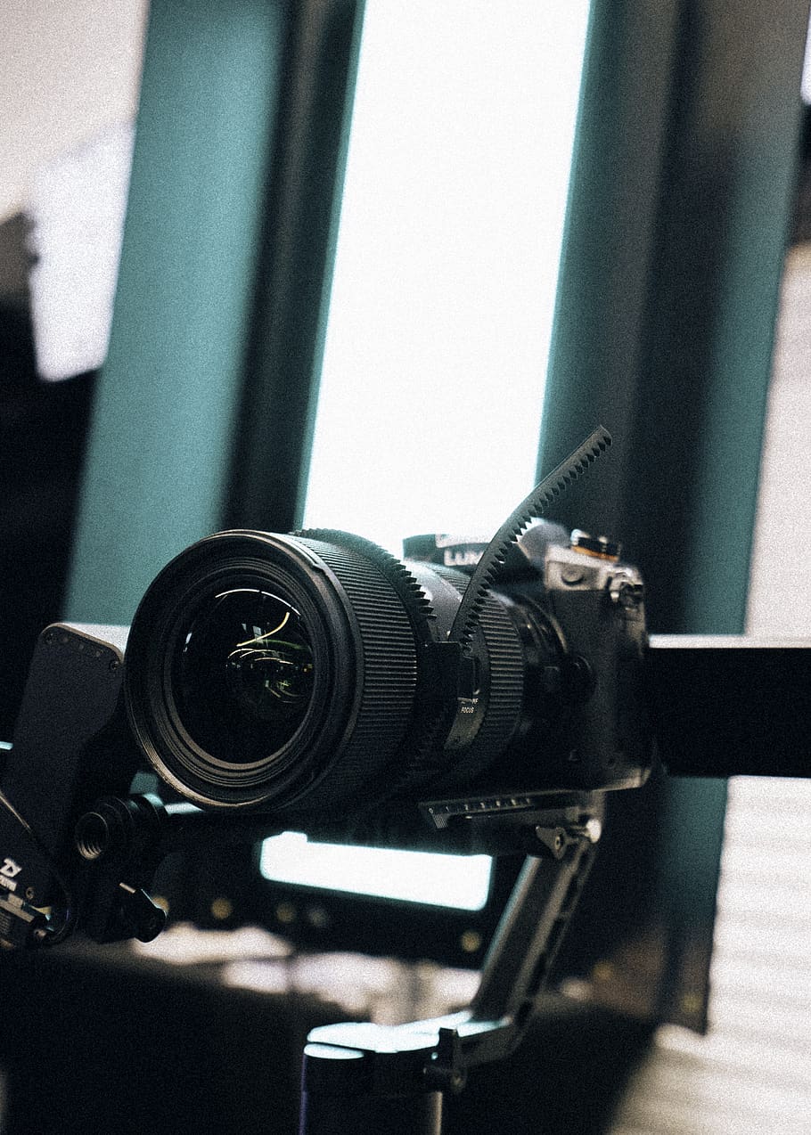 black DSLR camera, electronics, digital camera, video camera HD wallpaper