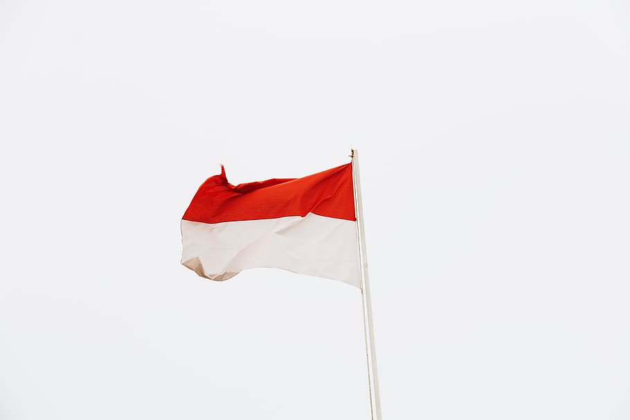 indonesia, jakarta, red, flag, patriotism, copy space, no people, HD wallpaper