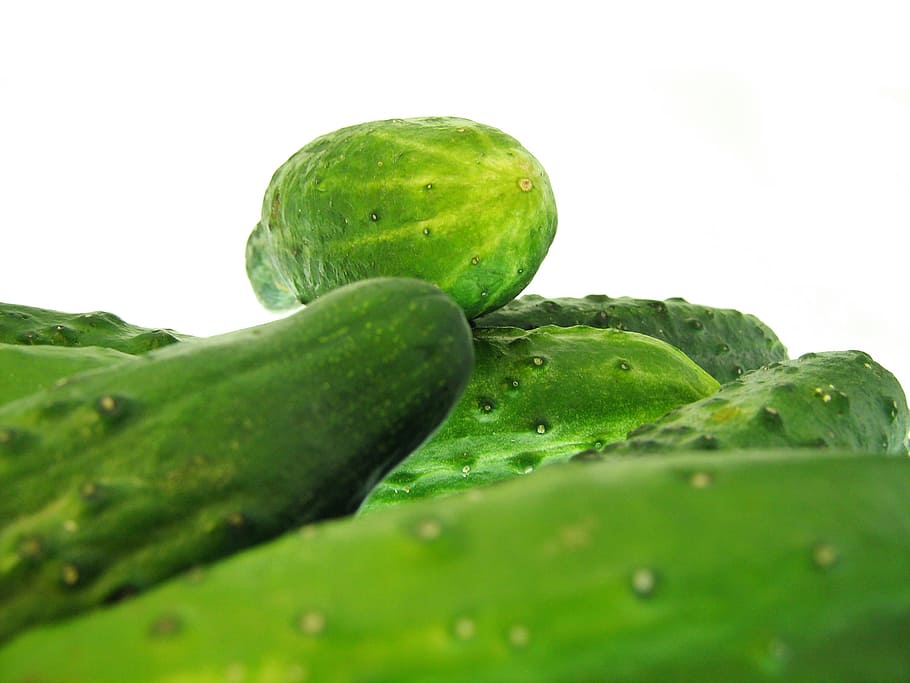 cucumbers, closeup, isolated, vegetarian, nobody, natural, vegan HD wallpaper