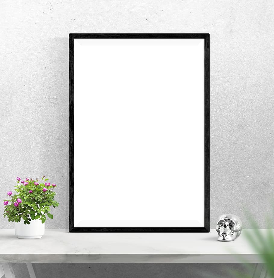 poster, frame, mock up, mockup, template, interior, wall, space, HD wallpaper