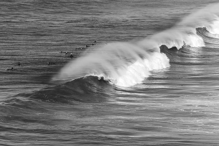 ocean waves wallpaper, water, outdoors, sea, nature, sea waves HD wallpaper