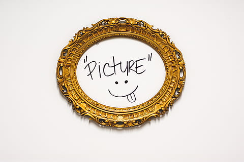 Oval Brown Picture Frame, antique, art, cartoon, classic, decoration HD wallpaper