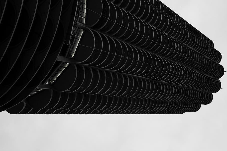architecture, pattern, no people, built structure, metal, clear sky HD wallpaper