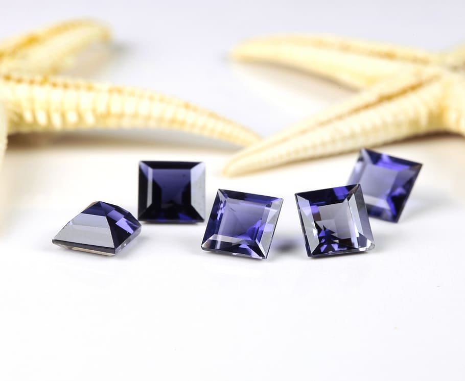 gem, square, blue, wealth, indoors, close-up, luxury, white background, HD wallpaper