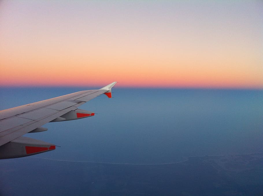 airplane wing, air vehicle, transportation, flying, aircraft wing HD wallpaper