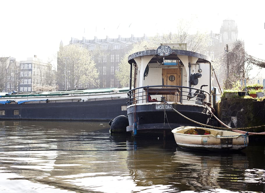 netherlands, amsterdam, water, nautical vessel, building exterior HD wallpaper