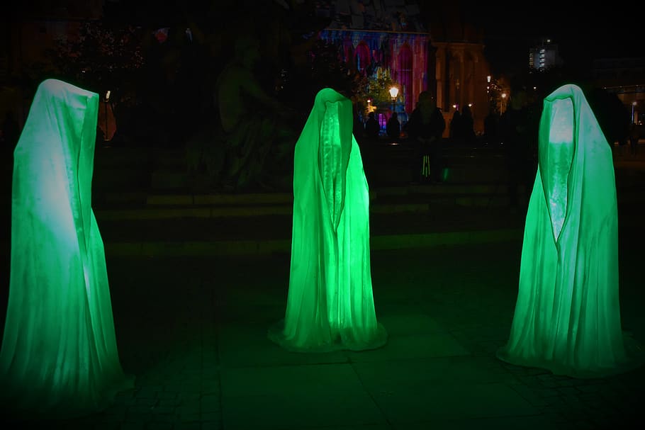 germany, berlin, spandauer str., green color, night, clothing HD wallpaper