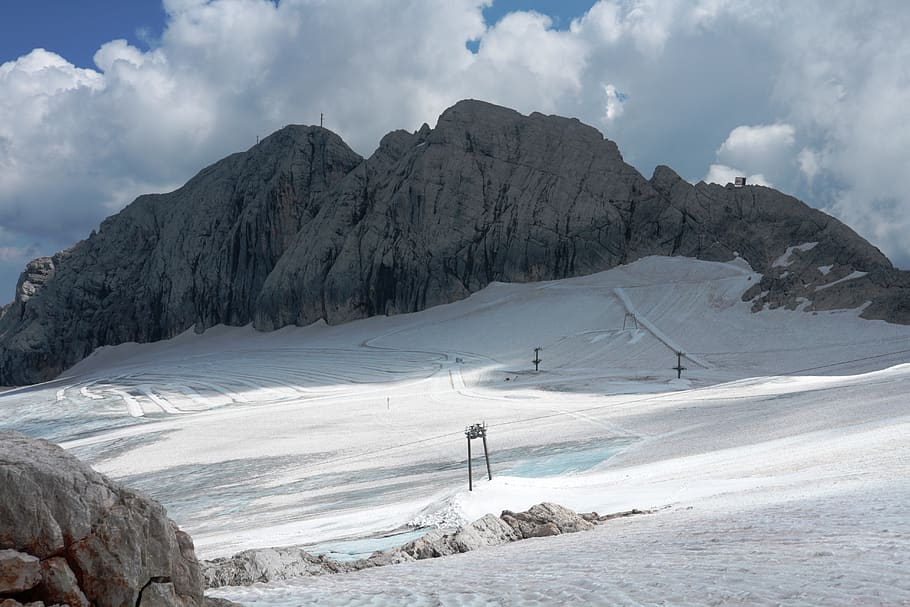 dachstein glacier, schladming-dachstein, austria, alpine, landscape, HD wallpaper