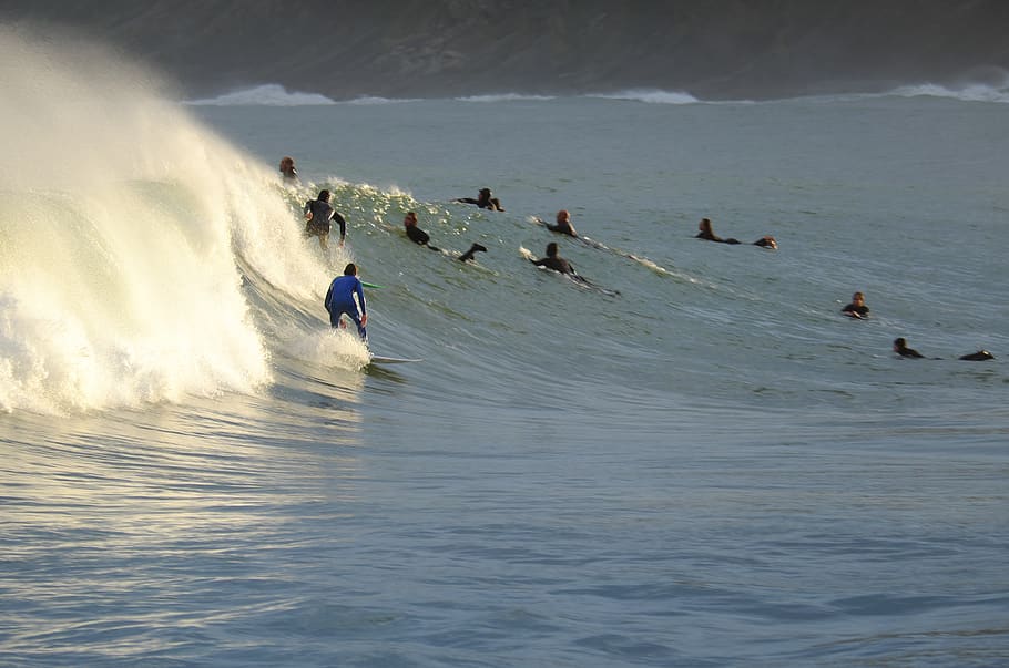 sea, ocean, waves, surf, surfers, surfing, sport, sport life HD wallpaper