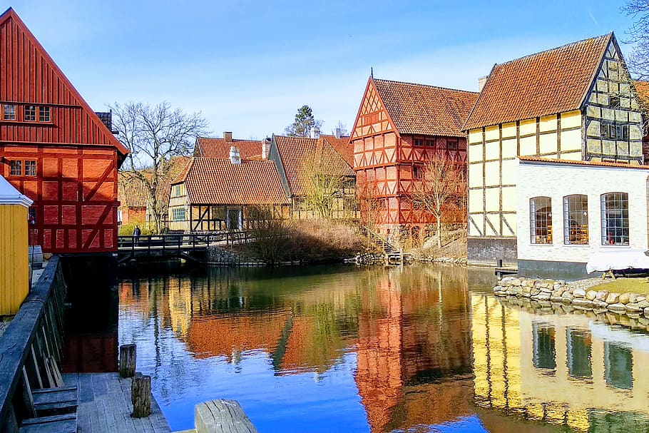 ahus, truss, architecture, old, house, building, facade, historically HD wallpaper