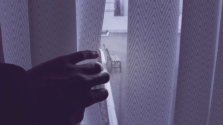 White Window Blinds, architecture, bench, building, city, design HD wallpaper