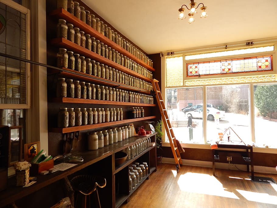 HD wallpaper brown glass bottles on wooden table apothecary medicine  medical  Wallpaper Flare