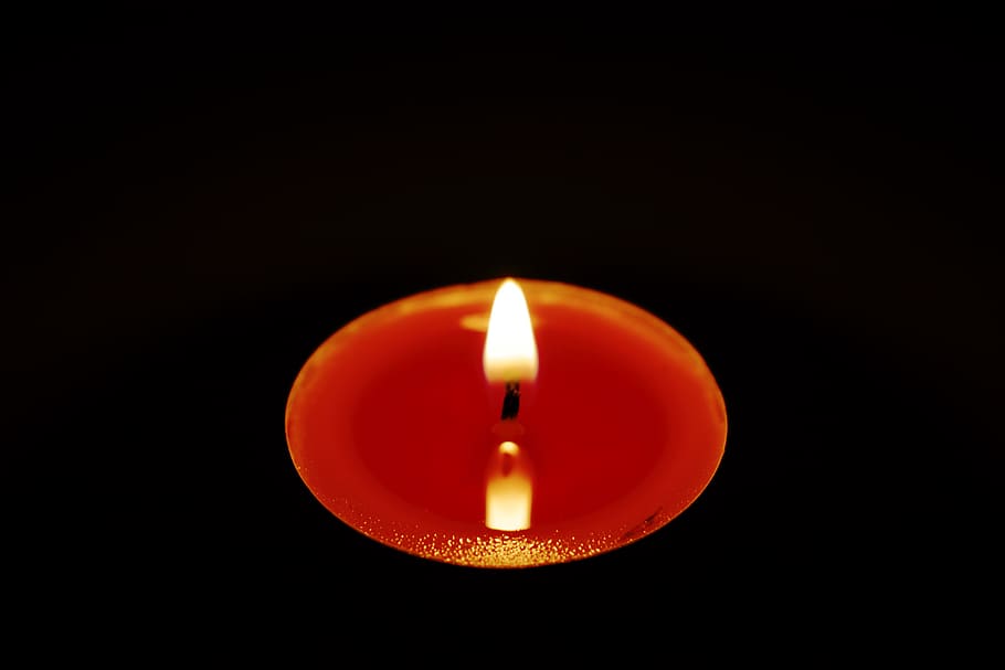 candle, flame, fire, light, orange, black, outer space, astronomy HD wallpaper