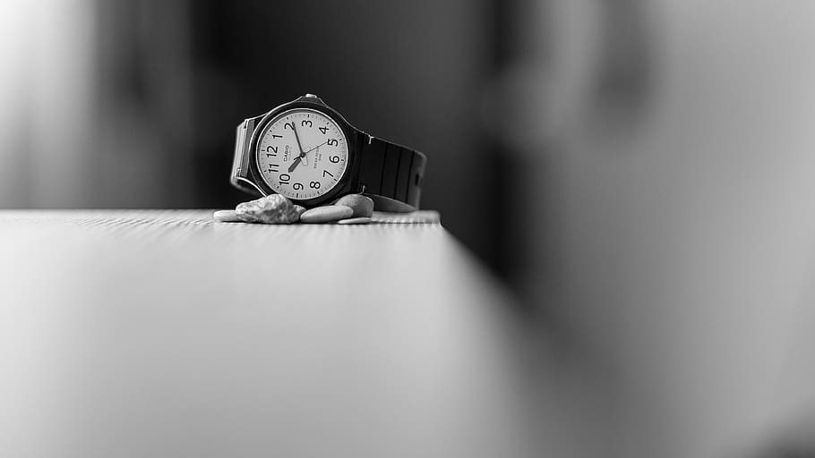 watch, casio, time, minute, second, clock, alarm clock, indoors HD wallpaper