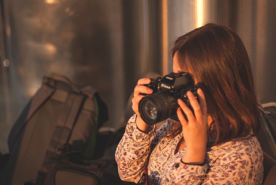 svo, moscow, sunset, camera - photographic equipment, one person HD wallpaper