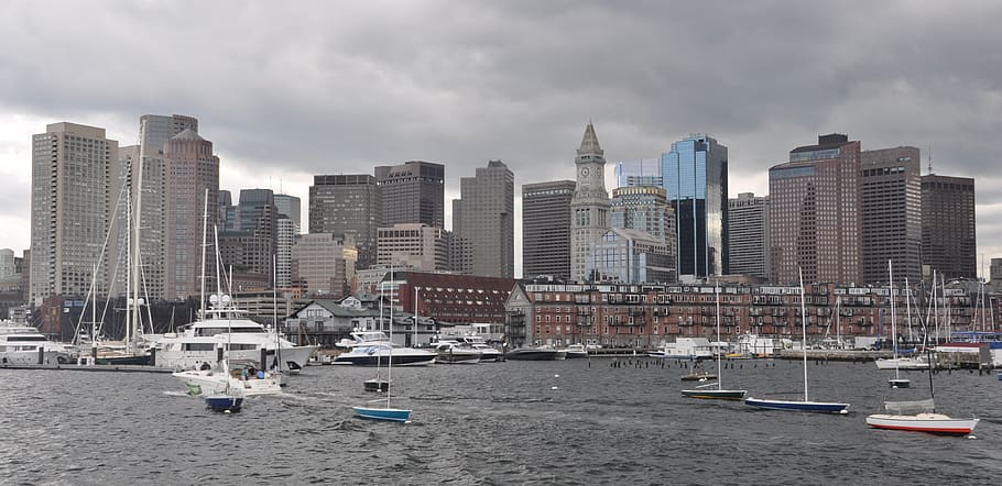 boston, skyline, skyscraper, cityscape, building, massachusetts HD wallpaper