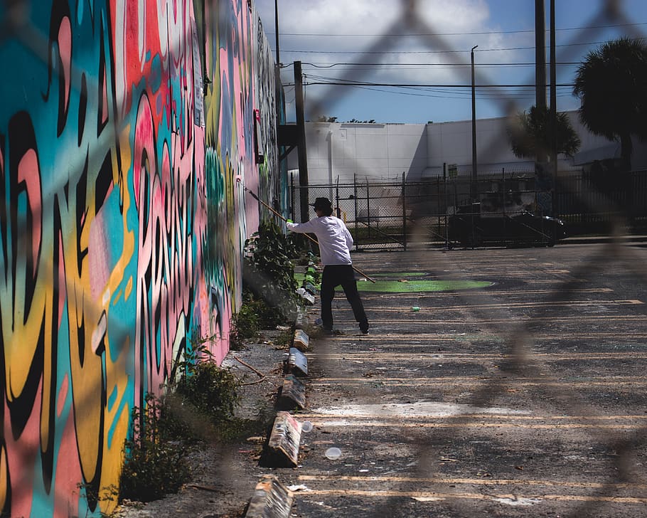 human, person, wall, graffiti, art, mural, painting, animal HD wallpaper