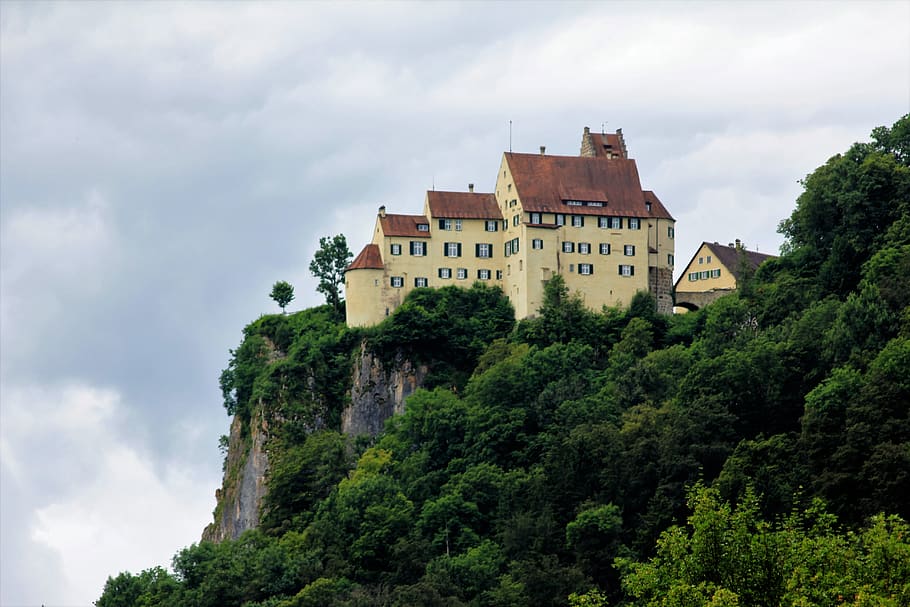 germany, tree, cloud - sky, plant, building exterior, built structure HD wallpaper