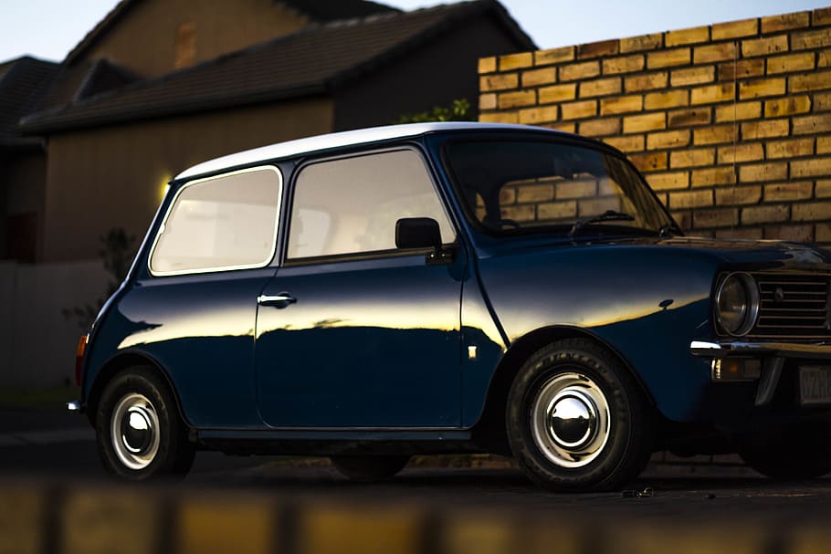 blue 3-door hatchback, wheel, machine, tire, transportation, automobile HD wallpaper