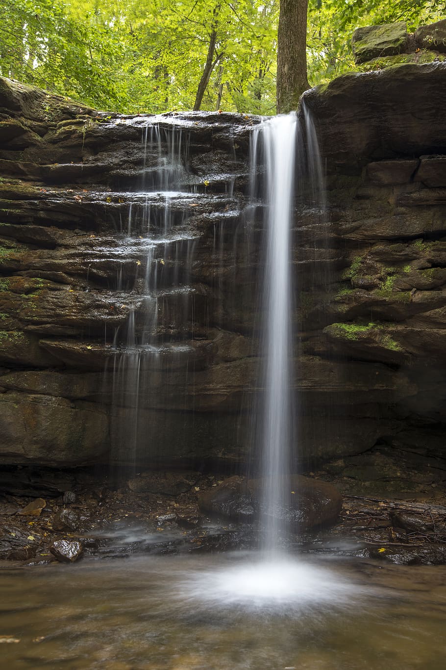 waterfalls during daytime, long exposure, scenics - nature, flowing water HD wallpaper