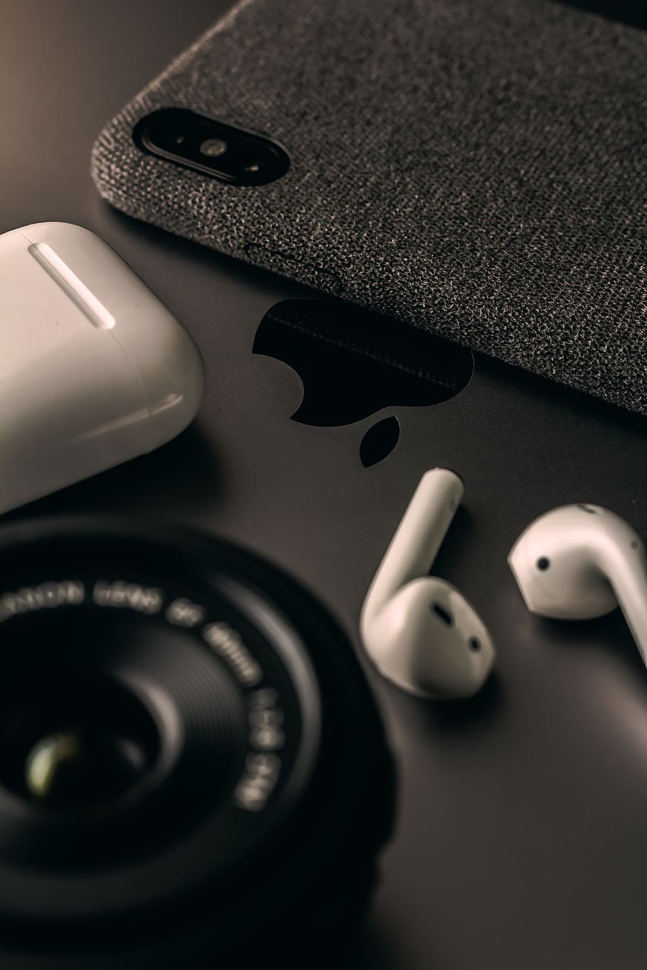 HD wallpaper: space gray iPhone X beside AirPods, technology, close-up,  indoors | Wallpaper Flare