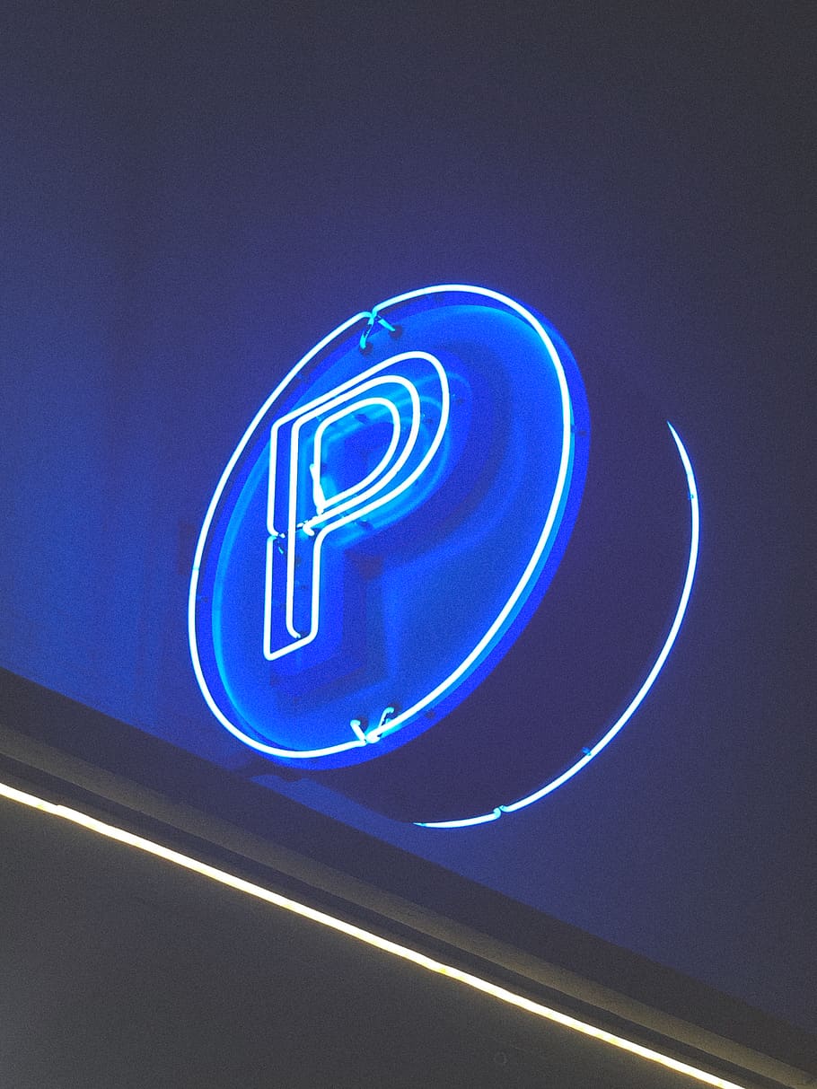 lighted P signage, neon, austin, united states, 203 e 7th st HD wallpaper