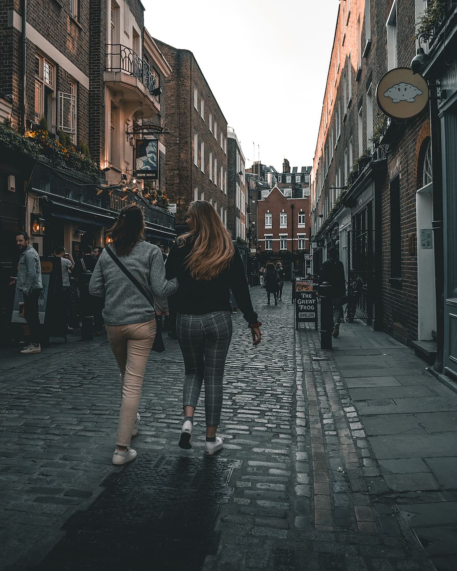 path, walkway, person, human, pedestrian, pavement, sidewalk HD wallpaper