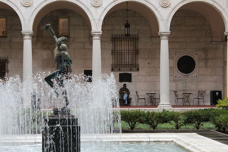 architecture, building, palace, facade, courtyard, water, building exterior HD wallpaper