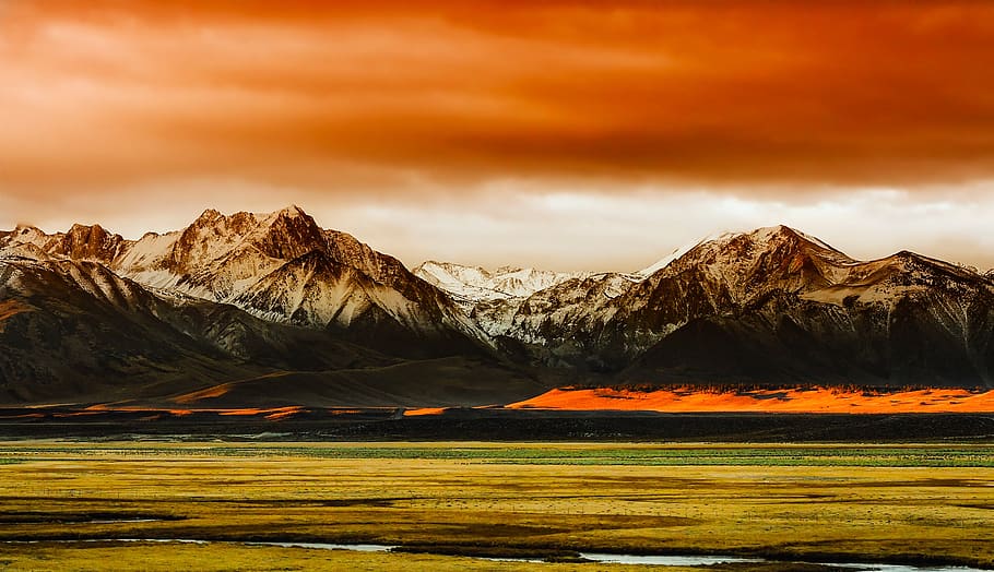 Landscape Photo of Mountain, beautiful, cloud, clouds, country HD wallpaper