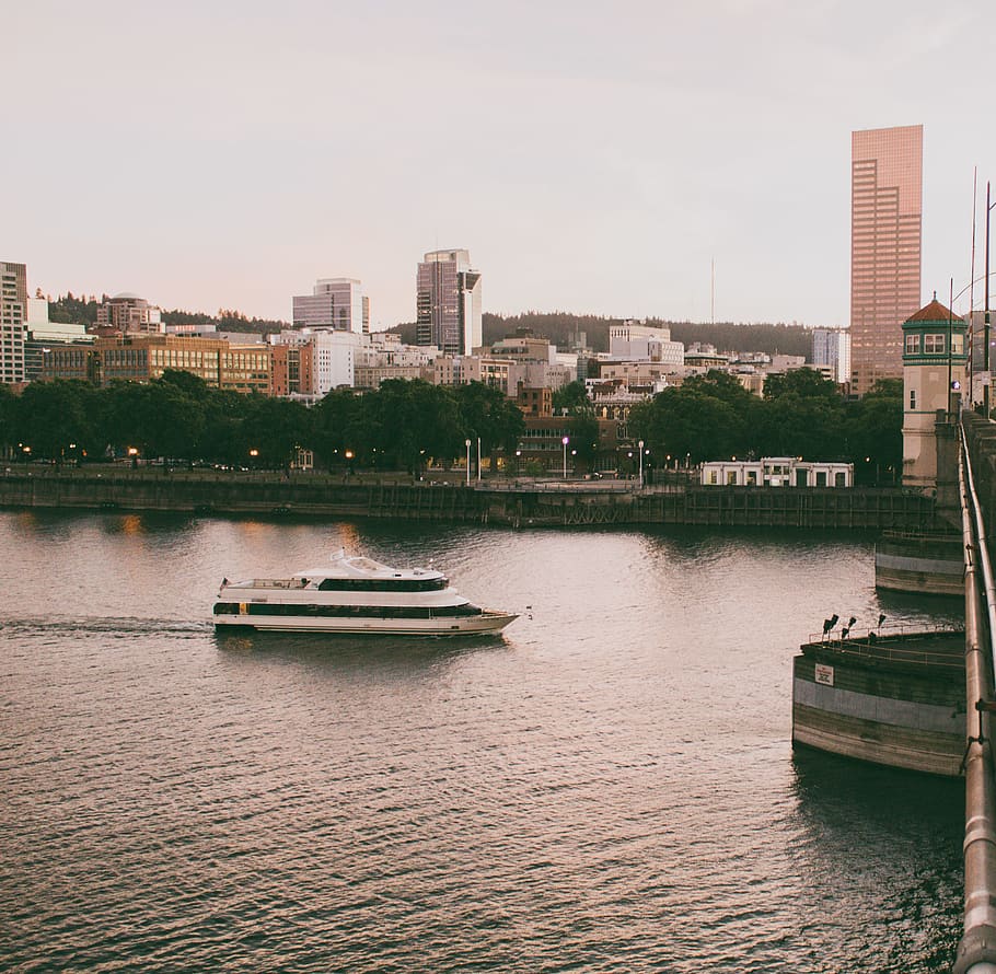 portland, boat, united states, river, lil yachty, cruise, oregon, HD wallpaper